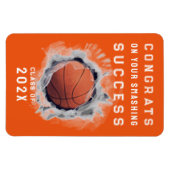 Flexible Basket-ball Joueur Félicitations Magnet (Horizontal)