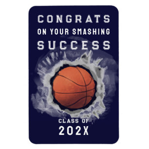 Flexible Basket-ball Senior Varsity Congrats Magnet