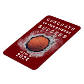 Flexible Basketball Graduation Congrats Magnet (Côté Gauche)