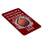 Flexible Basketball Graduation Congrats Magnet (Côté Droit)