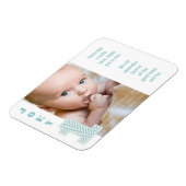 Flexible Bébé Chevron 1er Birthday Photo Memory Magnet (Côté Gauche)