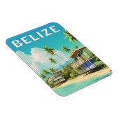 Flexible Belize Beach House Voyage Souvenir Magnet (Côté Droit)