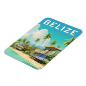 Flexible Belize Beach House Voyage Souvenir Magnet (Côté Gauche)