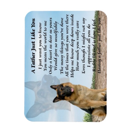 Flexible Berger allemand Chien père Poem Magnet (Vertical)