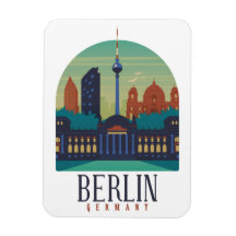 Berlin Allemagne Skyline Magnet photo Vintage voya