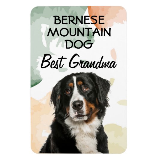 Flexible Bernese Mountain Dog Best Grand-mère Magnet (Vertical)