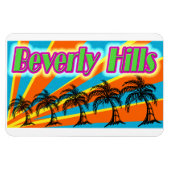 Flexible Beverly Hills 5 Palm Trees Magnet (Horizontal)