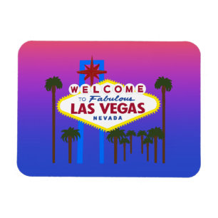 Flexible Bienvenue à Las Vegas Sign #3 Magnet