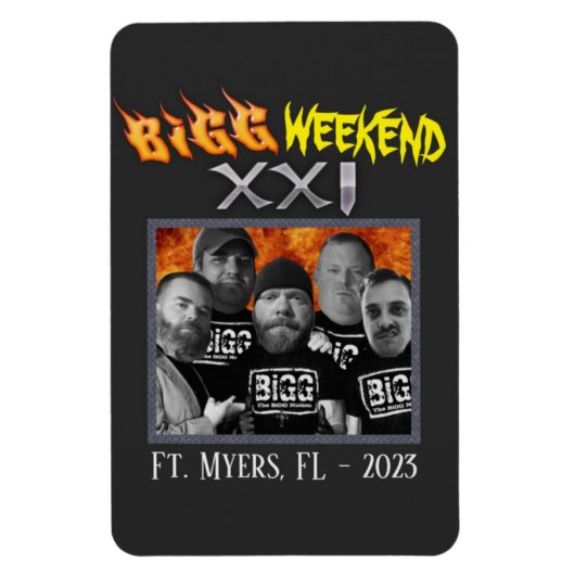 Flexible BiGG Weekend XXI Magnet (Vertical)