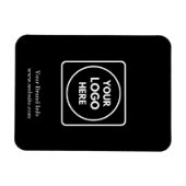 Flexible Black Corporate Magnet | Professionnel personnalis (Horizontal)
