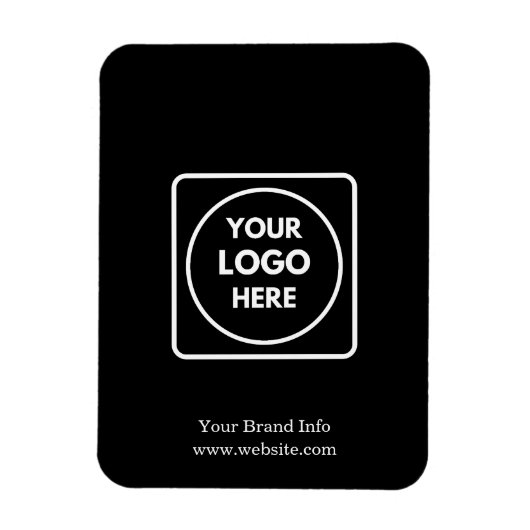 Flexible Black Corporate Magnet | Professionnel personnalis (Vertical)