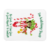 Flexible Black Girl Elf Christmas Frigo Magnet (Horizontal)