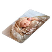 Flexible Blessé Script Baby Photo Magnet (Côté Gauche)