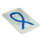 Flexible Bleu Sensibilisation Ruban Angel Magnet d'art (Côté Droit)