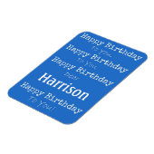Flexible Blue Happy Birthday Song Premium Flexi Magnet (Côté Gauche)
