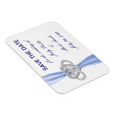 Flexible Blue Infinity Heart Enregistrer La Date Magnet (Côté Droit)