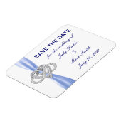 Flexible Blue Infinity Heart Enregistrer La Date Magnet (Côté Gauche)