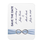 Flexible Blue Infinity Wedding Enregistrer La Date Magnet (Vertical)