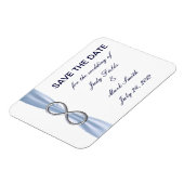 Flexible Blue Infinity Wedding Enregistrer La Date Magnet (Côté Gauche)