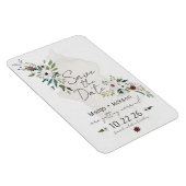 Flexible Boho Watercolor Magnet Réservez la date Floral (Côté Droit)