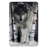 Flexible Bois d'hiver Wolf Faune Art Premium Magnet (Vertical)