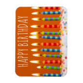 Flexible BONJOUR D'ANNIVERSAIRE Colorful Modern Gift Magnet (Vertical)