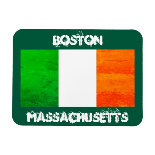 Flexible Boston Irish Flag Magnet – Massachusetts Souvenir (Horizontal)