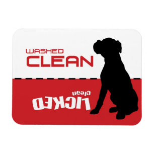 Flexible Boxer Dog, Puppy lave-vaisselle Magnet - Licencié