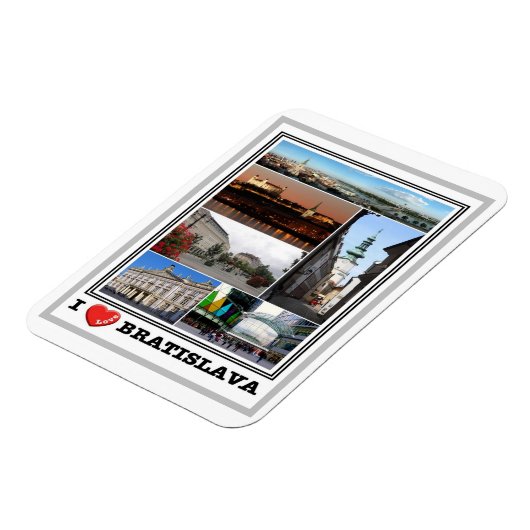 Flexible Bratislava - I Love - Slovaquie - Magnet (Côté Gauche)