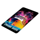 Flexible Bright Cruise Ship avec Palm Trees Magnet (Côté Gauche)