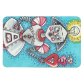 Flexible Bright Idea GIRL ROBOT COEURS MAGNET *Big (Horizontal)