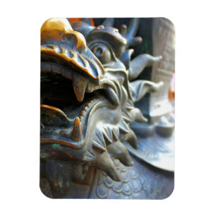 Flexible Bronze Dragon Statue - Shanghai, China Magnet