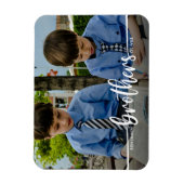 Flexible Brothers Script Modern Photo Magnet (Vertical)
