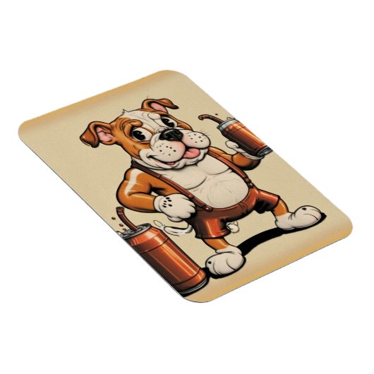 Flexible Bulldog Art Magnet (Côté Droit)