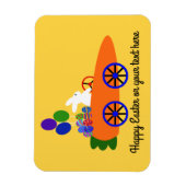 Flexible Bunny Riding voiture carotte #3 Magnet (Vertical)