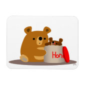 Flexible Bye Bye Honey ! Magnet souple pour les ours en car (Horizontal)