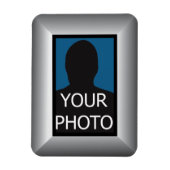 Flexible Cadres d'argent Votre photo Premium Magnet Modèle (Vertical)