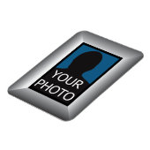 Flexible Cadres d'argent Votre photo Premium Magnet Modèle (Côté Gauche)