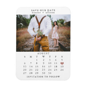 Flexible Calendar Save the Date Magnet