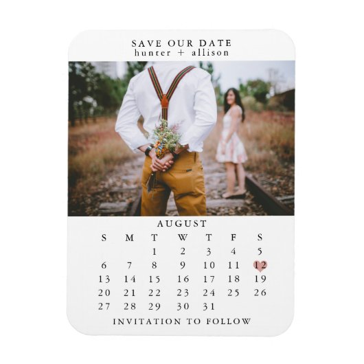 Flexible Calendar Save the Date Magnet (Vertical)