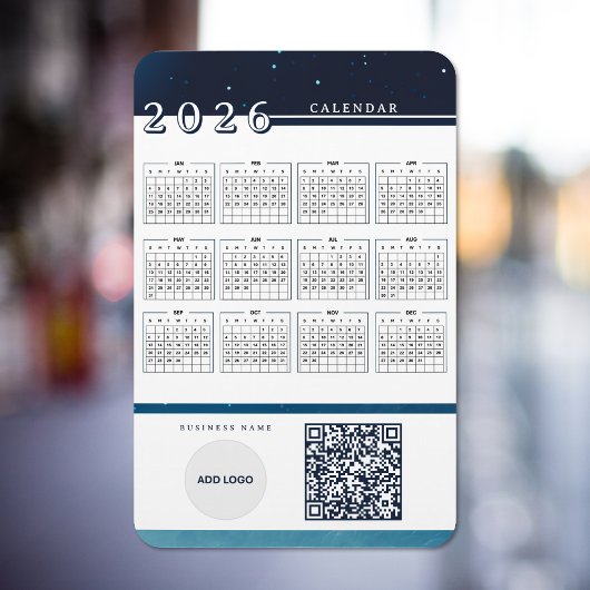 Flexible Calendrier 2026 Ajouter Logo Code QR Magnet flexib