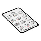 Flexible Calendrier des fêtes noires 2024 par Janz Magnet (Côté Droit)