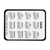 Flexible Calendrier des fêtes noires 2024 par Janz Magnet (Horizontal)