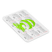 Flexible Calendrier Light Dragon vert Magnet Premium (Côté Droit)