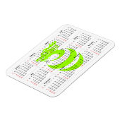 Flexible Calendrier Light Dragon vert Magnet Premium (Côté Gauche)