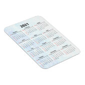 Flexible Calendrier mensuel 2021 Magnet texturé (Côté Droit)