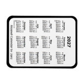 Flexible Calendrier noir et blanc 2027 par Janz Magnet (Horizontal)