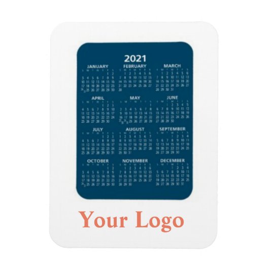 Flexible Calendrier publicitaire 2021 Magnet (Vertical)