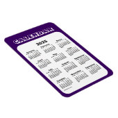 Flexible Calendrier violet 2025 par Janz 4x6 Magnet (Côté Droit)