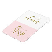 Flexible Calligraphie moderne rose et or Magnet lave-vaisse (Côté Gauche)